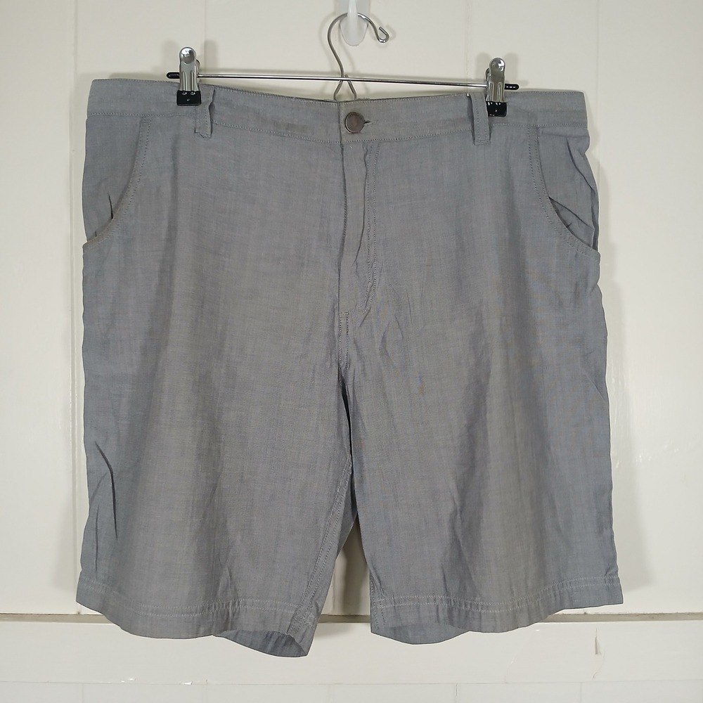 Icebreaker Shorts Mens 38 Merino Wool Cotton Blend Casual Hiking Gray